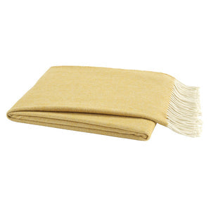 Lands Downunder herringbone throw in Dune, a warm sandy neutral, Patina Vancouver