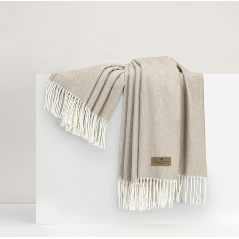 Lands Downunder Italian herringbone throw in Cider or Dune, Patina Vancouver