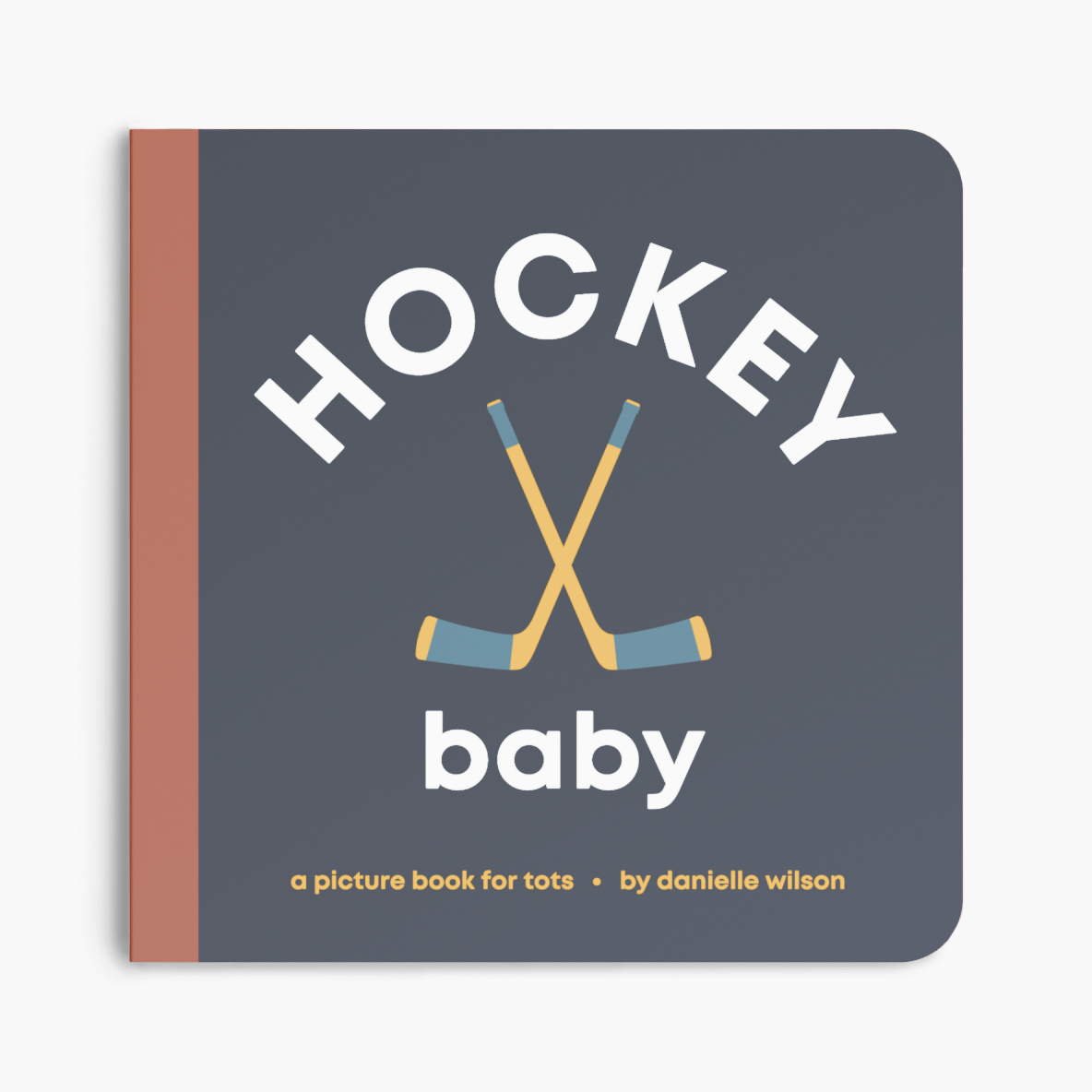Left Hand Book House Hockey Baby board book cover, Patina Vancouver