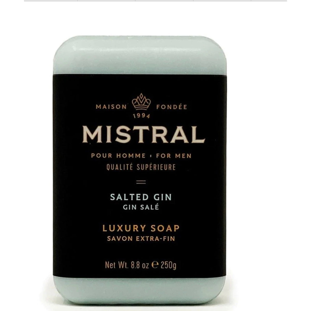Mistral men's bar soap and body care in woody scents, Patina Vancouver