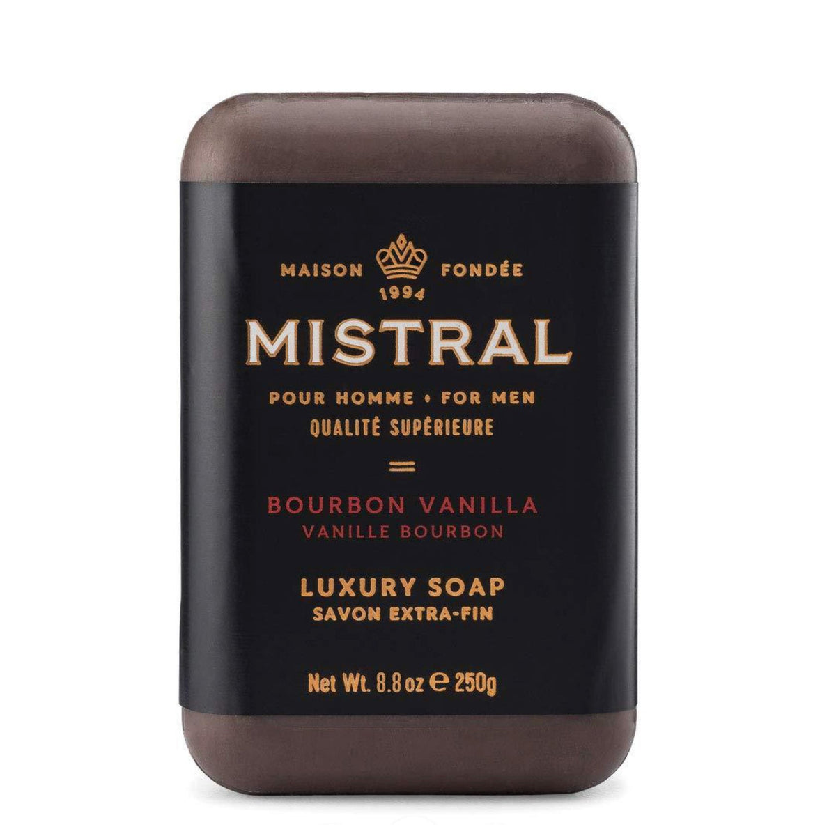 Mistral men's bar soap and body care in woody scents, Patina Vancouver