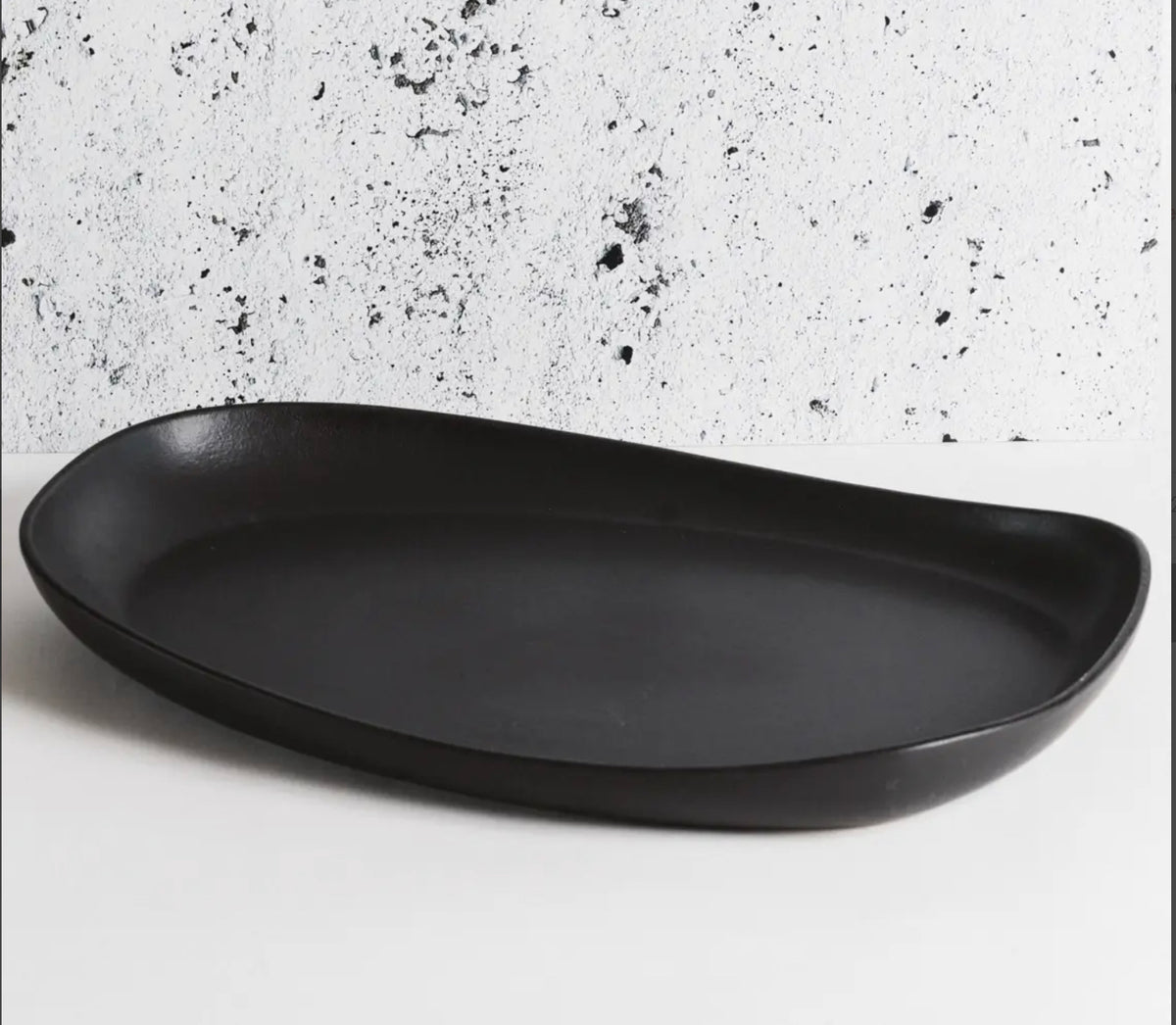 Gharyan - Black Stoneware Serving Platter - Kitchen