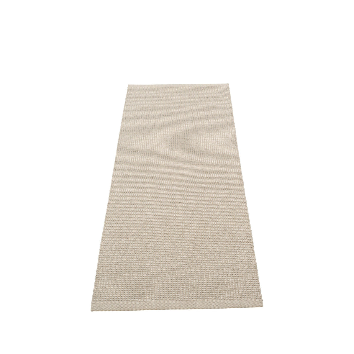 Pappelina Emm woven PVC rug in linen with linen metallic, 70 x 120 cm, Patina Vancouver