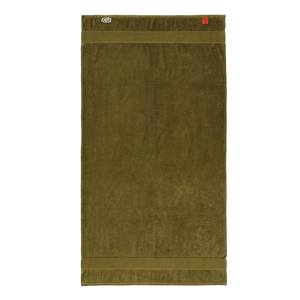 Typical Towels solid towel in moss green, Patina Vancouver