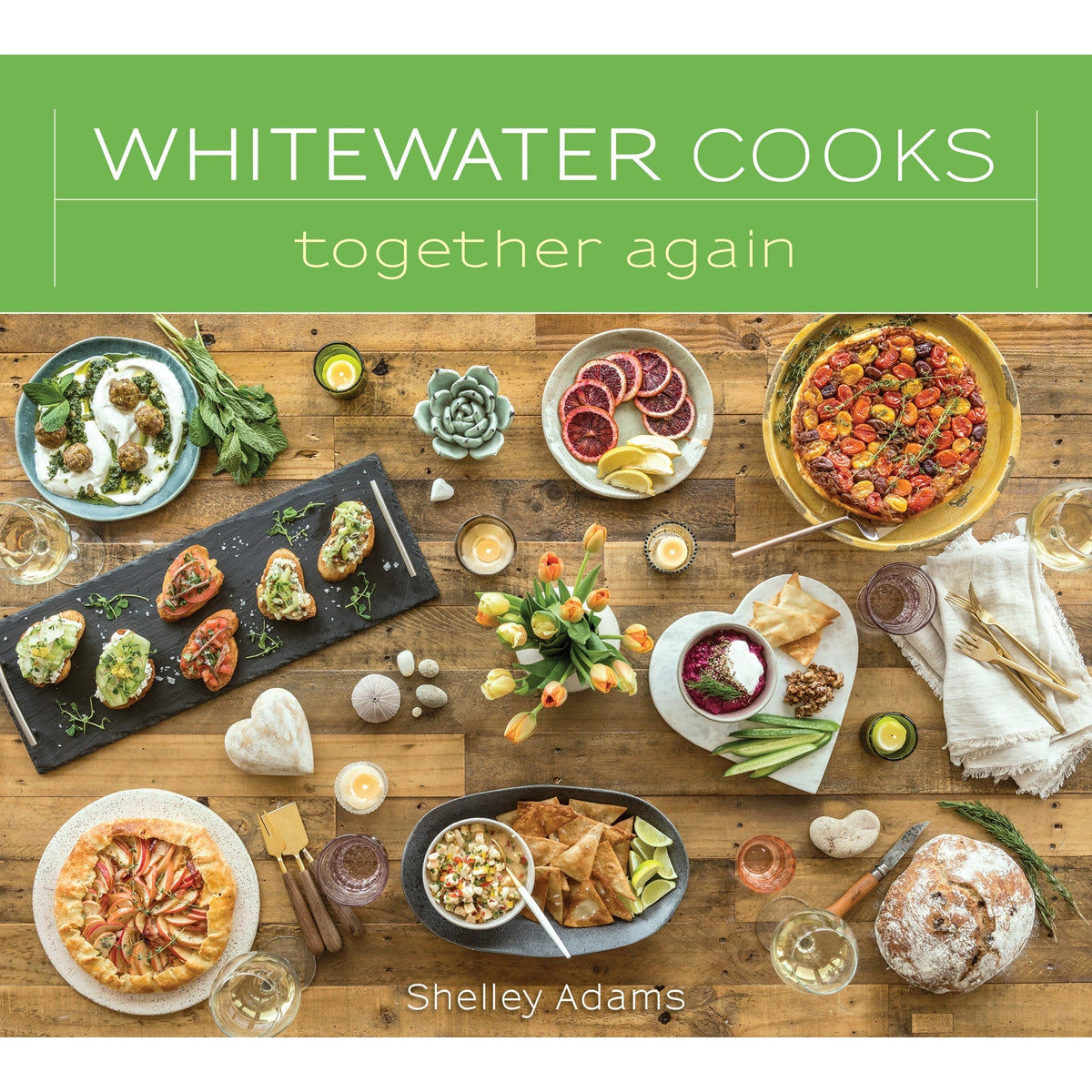 Whitewater Cooks Together Again cookbook cover by Shelley Adams, Patina Vancouver