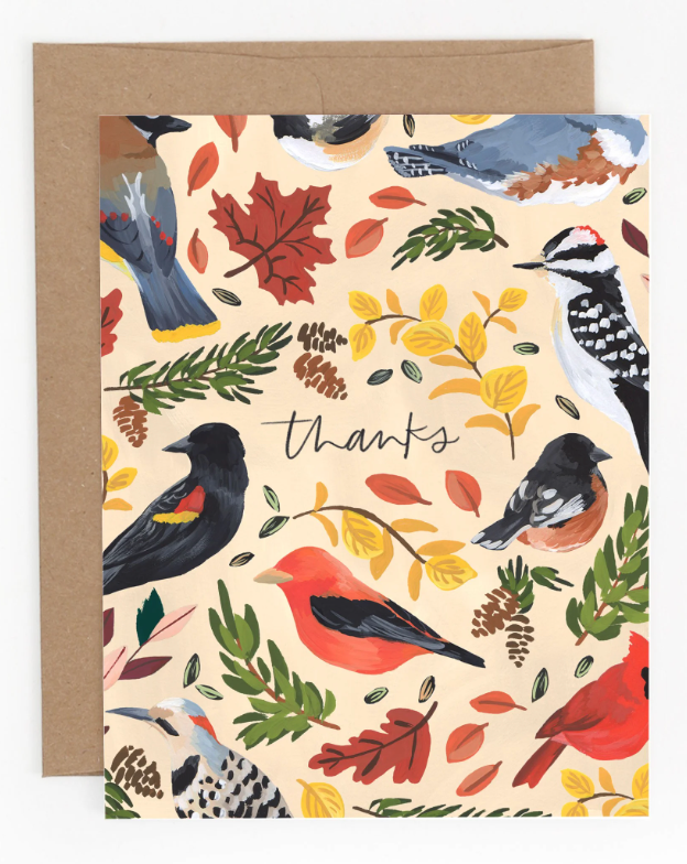 1 Canoe 2 - Bird Thanks- Greeting Card